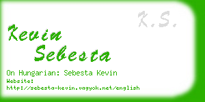 kevin sebesta business card